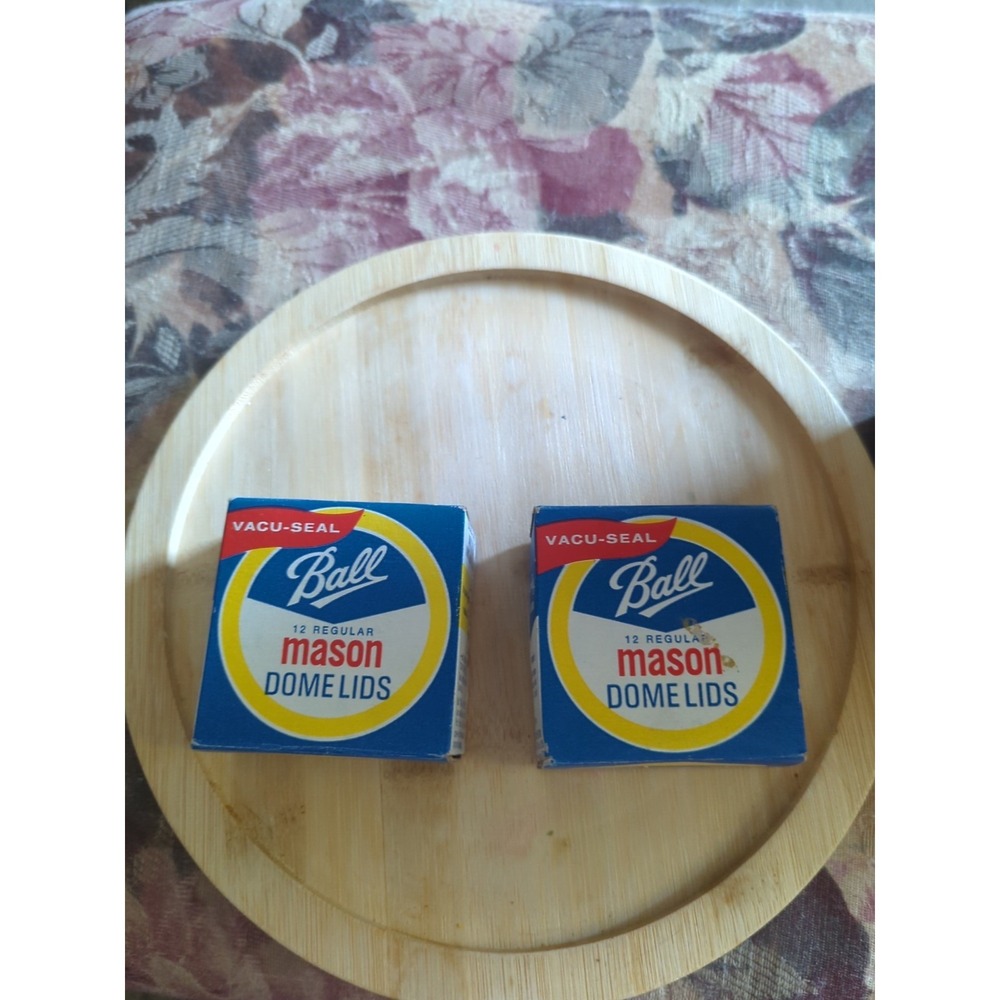 Ball Regular Mason Dome Lids Vintage 2 Boxes Of 12 = 24 Lids Total New USA